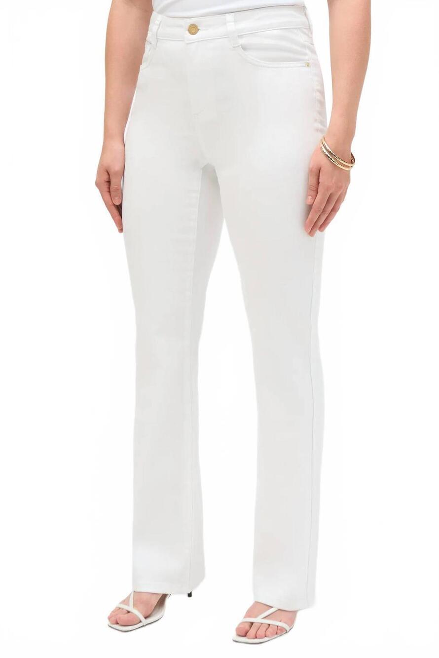 NEW JOSEPH RIBKOFF classic high-waisted bootcut jean in white